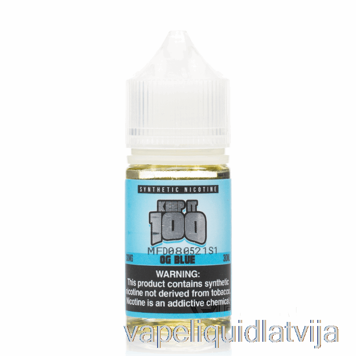 Og Zilie Sāļi - Paturiet To 100 - 30 Ml 30 Mg Vape šķidruma